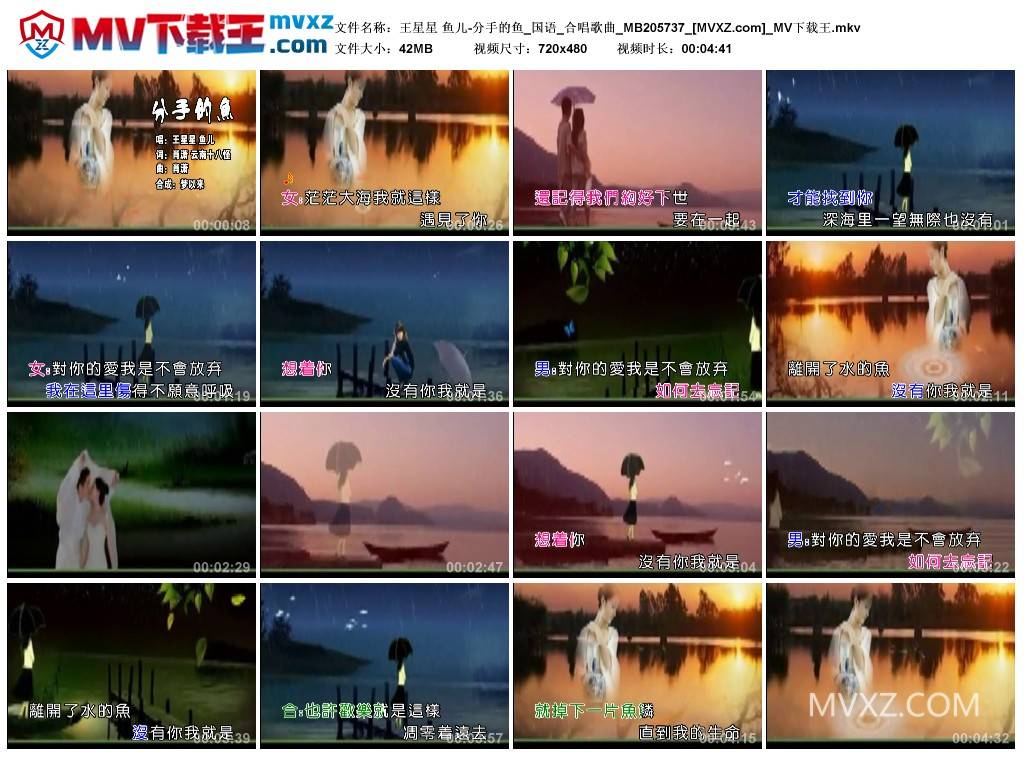 王星星 鱼儿-分手的鱼_国语_合唱歌曲_MB205737